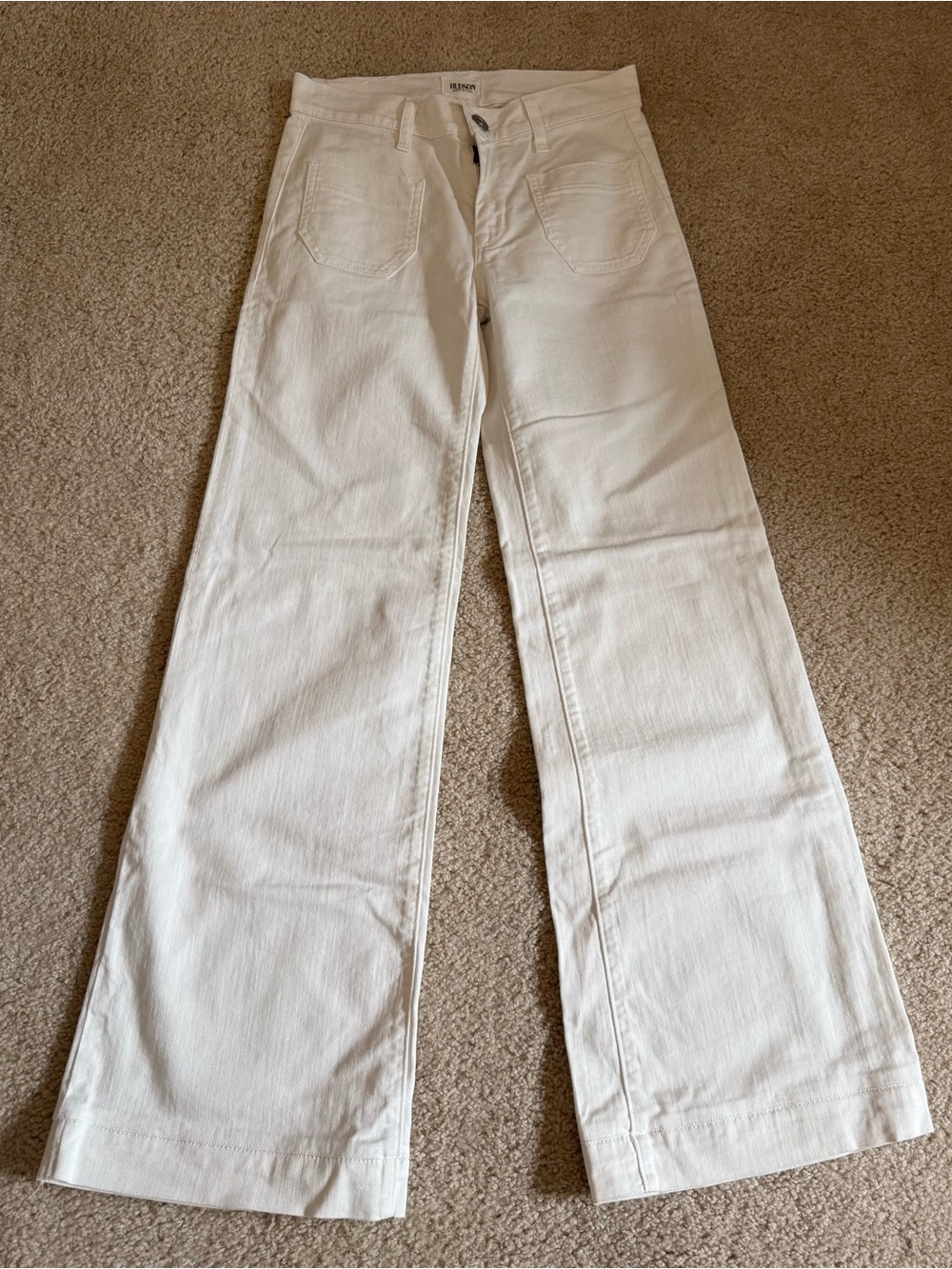 Hudson Jeans White Wide-Leg Women's Jeans